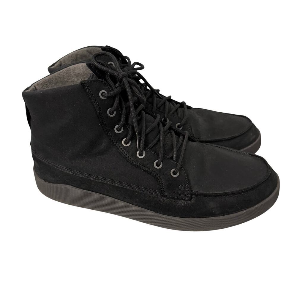 OluKai Molina Boots Men's 13 M Black Leather Ankle Chukka Lace Up